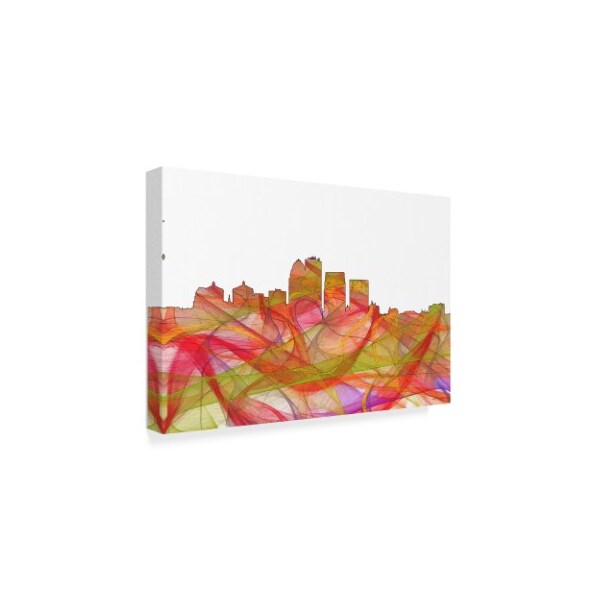 Marlene Watson 'Louisville Kentucky Skyline Swirl' Canvas Art,12x19